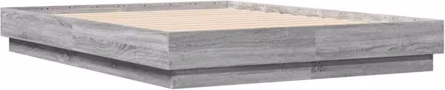 Berkfield Home Durable Small Double Bed Frame in Grey Sonoma, W/D/H: 120 x 190 x 23 cm