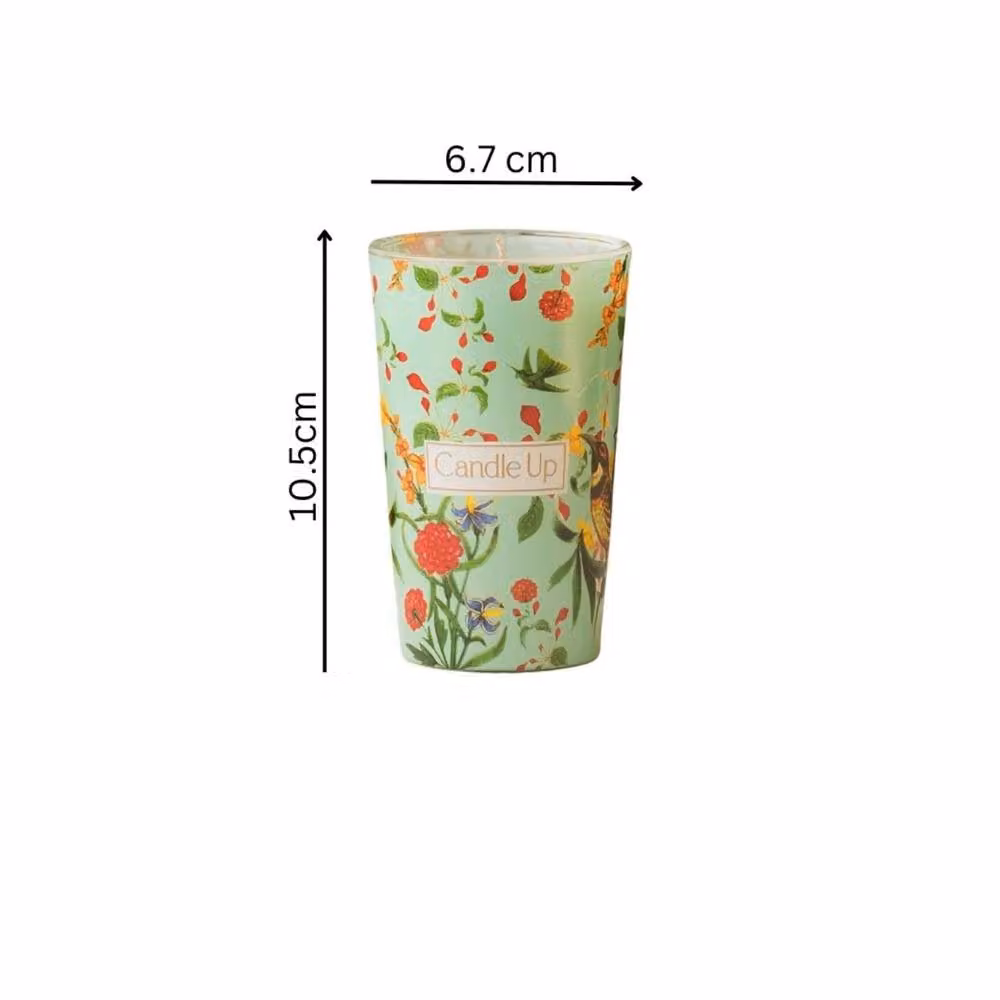 Candle Up The Chinaar Multicolour Gold Glass Candle with Woody and Floral Scents – 2