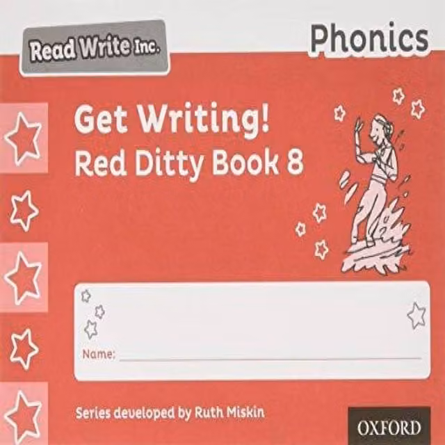 Ruth Miskin Read Write Inc. Phonics Get Writing Red Ditty Books, Pack of 10