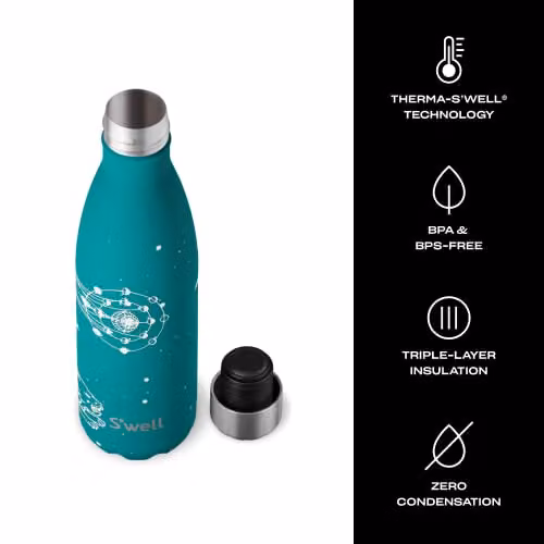 S'well Vacuum-Insulated Stainless Steel Drinks Bottle, Green, 500ml – 2