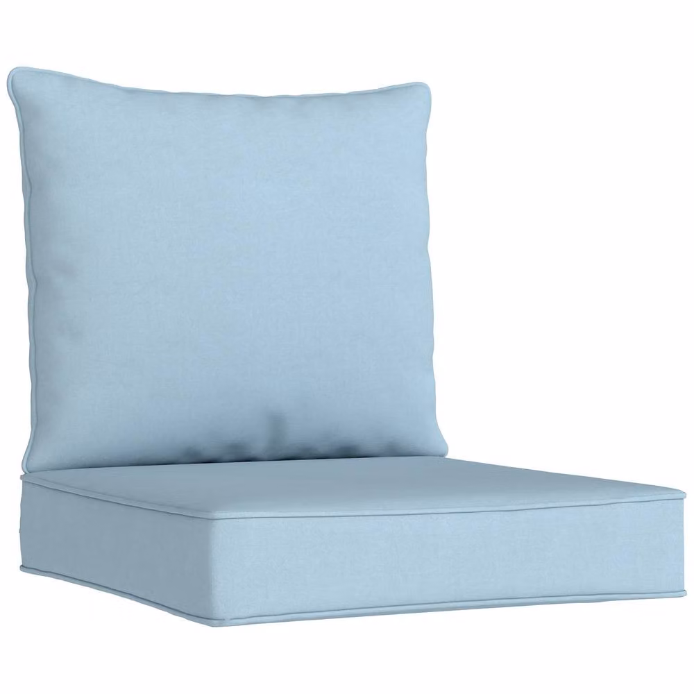 OUTSUNNY Fade Resistant Seat and Back Cushion Set in Blue – 2