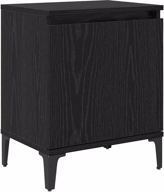 Berkfield Home Black Oak Nightstand, Black, W/D/H: 40 x 30 x 50 cm