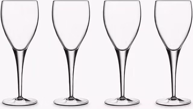 Meyer Michelangelo Set of 4 Transparent Wine Glasses, 340ml per glass