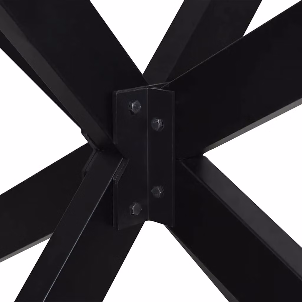 Berkfield Home Spider Shape Dining Table Leg in Black Steel, W/D/H: 85 x 85 x 72-73 cm – 3