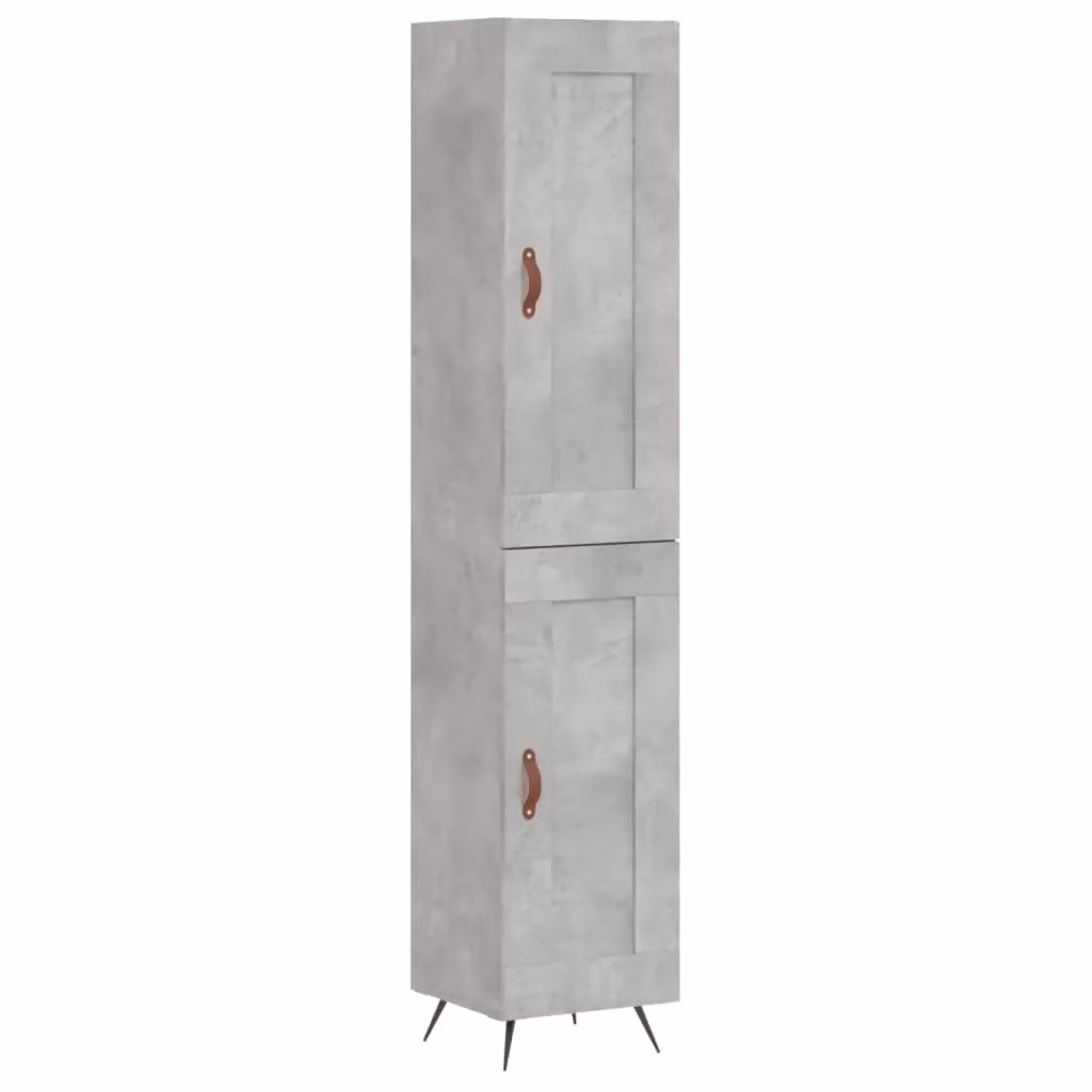 Berkfield Home Industrial Highboard in Concrete Grey, W/D/H: 34.5 x 34 x 180 cm – 2