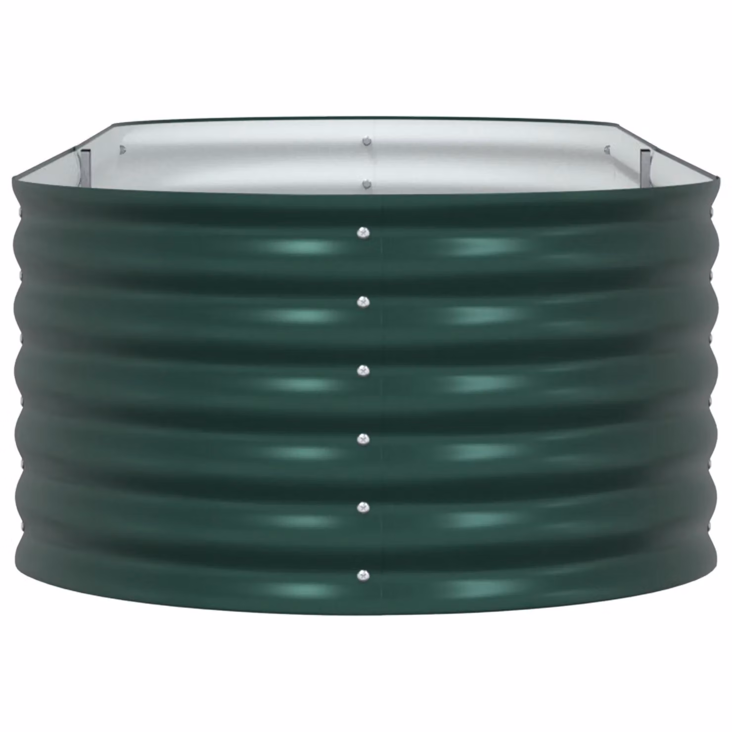 Berkfield Home Garden Green Galvanised Steel Raised Bed W: 240 cm, D: 80 cm, H: 44 cm – 3