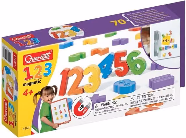 Quercetti 123 Magnetic Multi Creative Motor Language Toy in Black and Multicolour