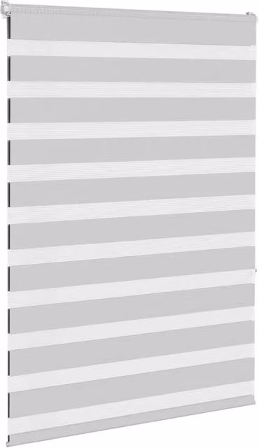 Berkfield Home Elegant Zebra Blind in Light Grey, W: 110 cm, H: 150 cm