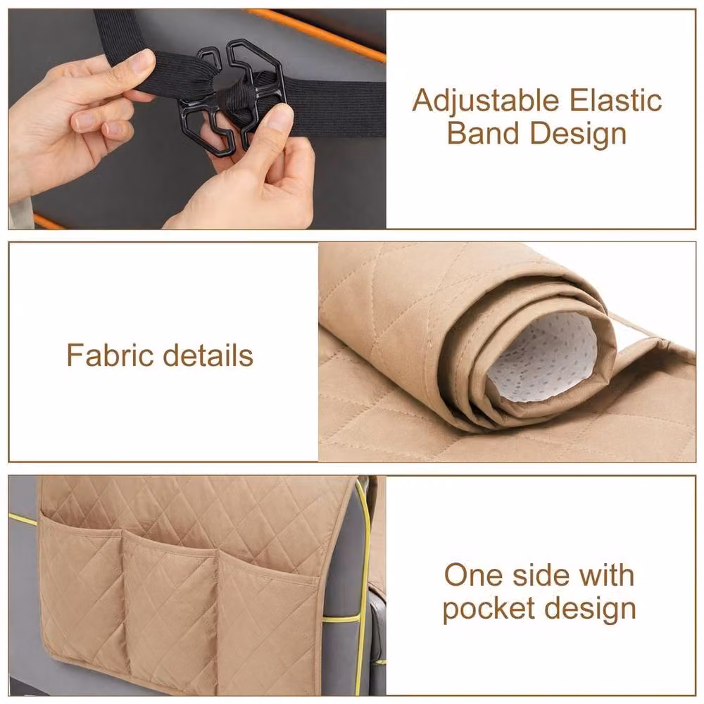VOGREX Beige Waterproof Quilted Non-Slip Recliner Cover – 2