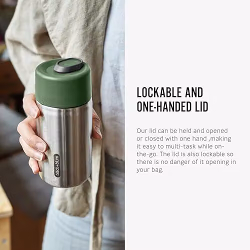 Black + Blum Insulated Stainless Steel Travel Mug with Lid, 340ml, Green – 3