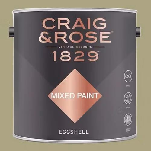 Craig & Rose 1829 Paint Stop Eggshell Paint in Tapestry Green, 2.5l