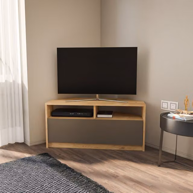 Comero Minimalist Wood TV Unit in Brown
