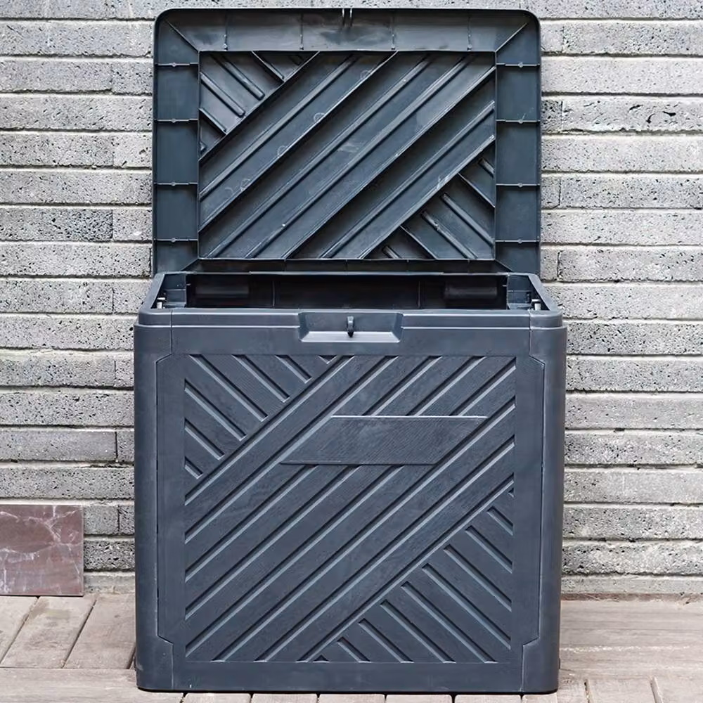 Gr8 Garden 120 Litre Plastic Outdoor Storage Box in Black – 2