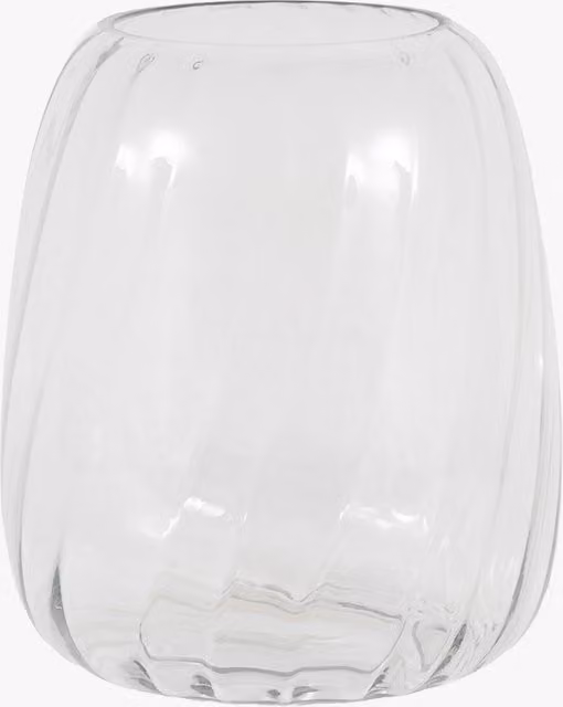 Perch & Parrow Avelie Glass Swirl Vase in Transparent Clear