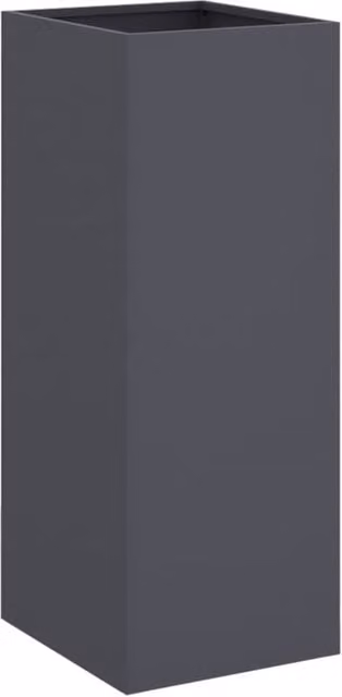 Berkfield Home Anthracite Steel Planter Tub, W/D/H: 32 x 29 x 75 cm