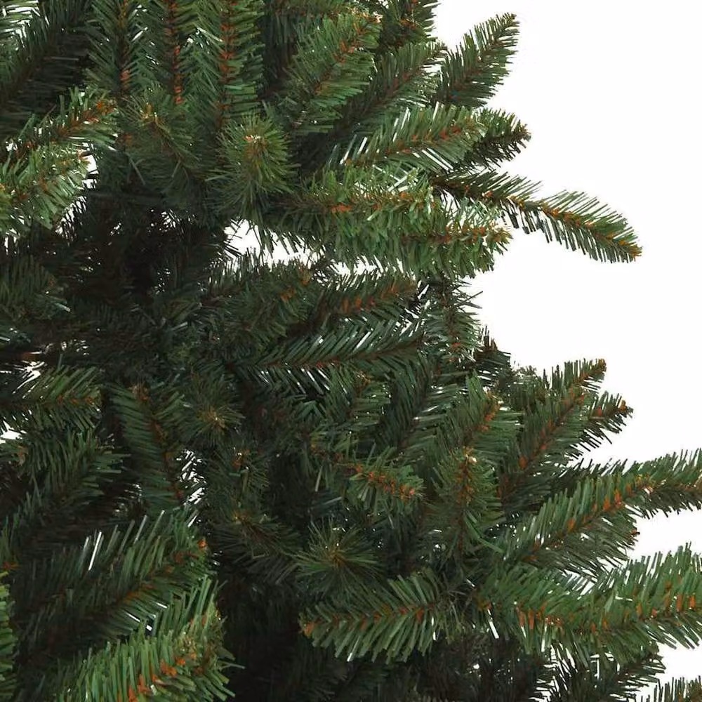 Berkfield Home Artificial Hinged Green PVC Christmas Tree with 300 Warm White LEDs, Height: 240 cm – 4