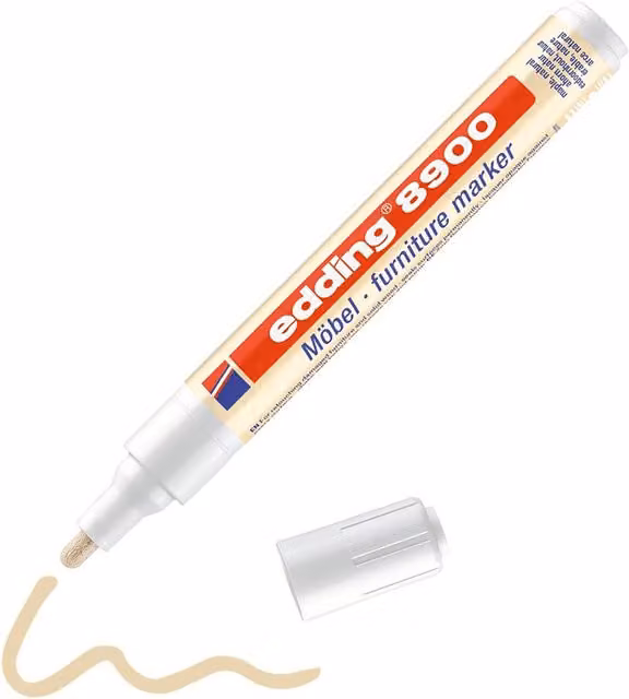 Edding 8900 Permanent Furniture Marker in Maple Beige with Bullet Tip
