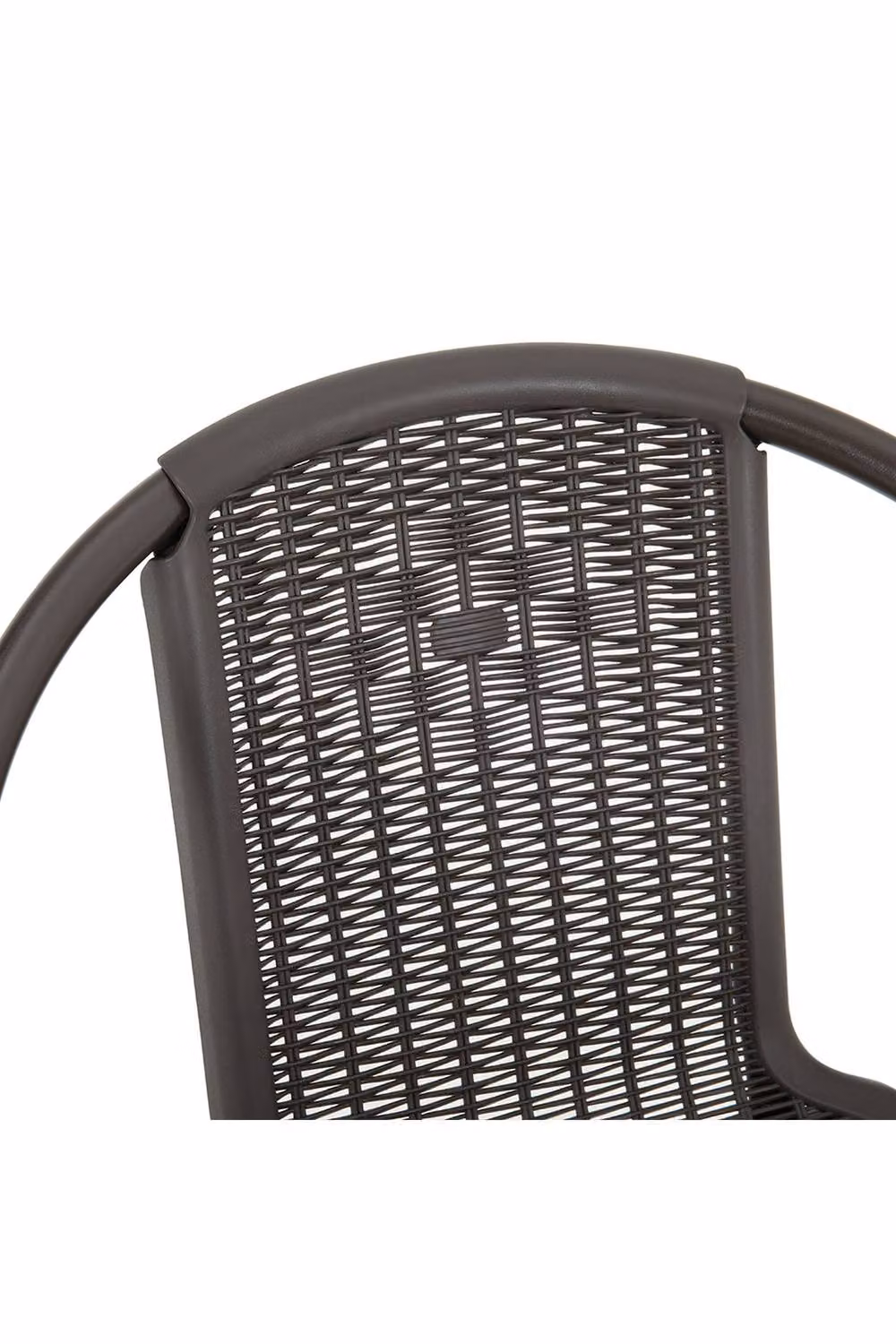 Garden Sanctuary Set of 4 Brown Rustic PE Rattan and Metal Stacking Garden Chairs – 3