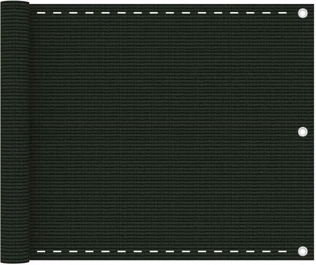 Berkfield Home Semi-Transparent Balcony Cover, Dark Green, W: 75 cm, H: 300 cm – 1