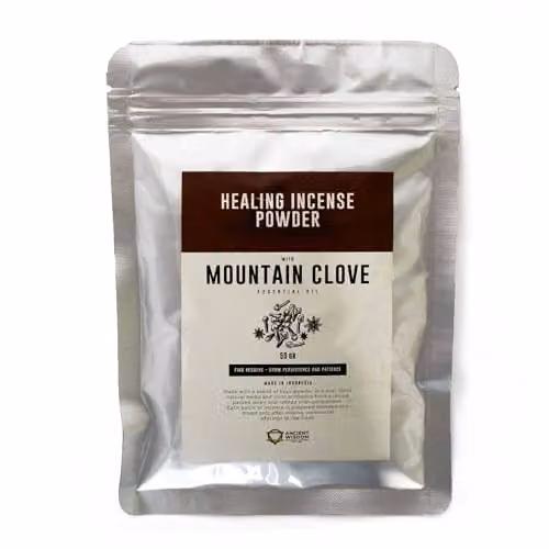 Ancient Wisdom Healing Mountain Clove Incense Powder, 50g, Natural Spicy Scent