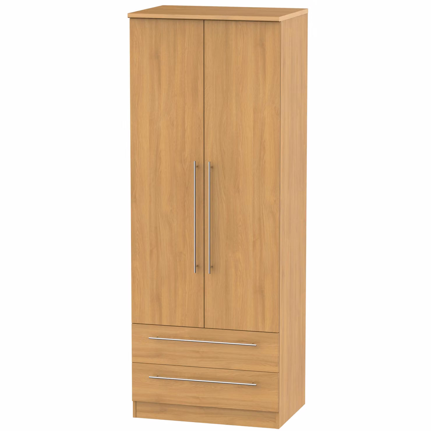 Ready Assembled 2 U Carlton 2 Door 2 Drawer Wardrobe in Natural – 2