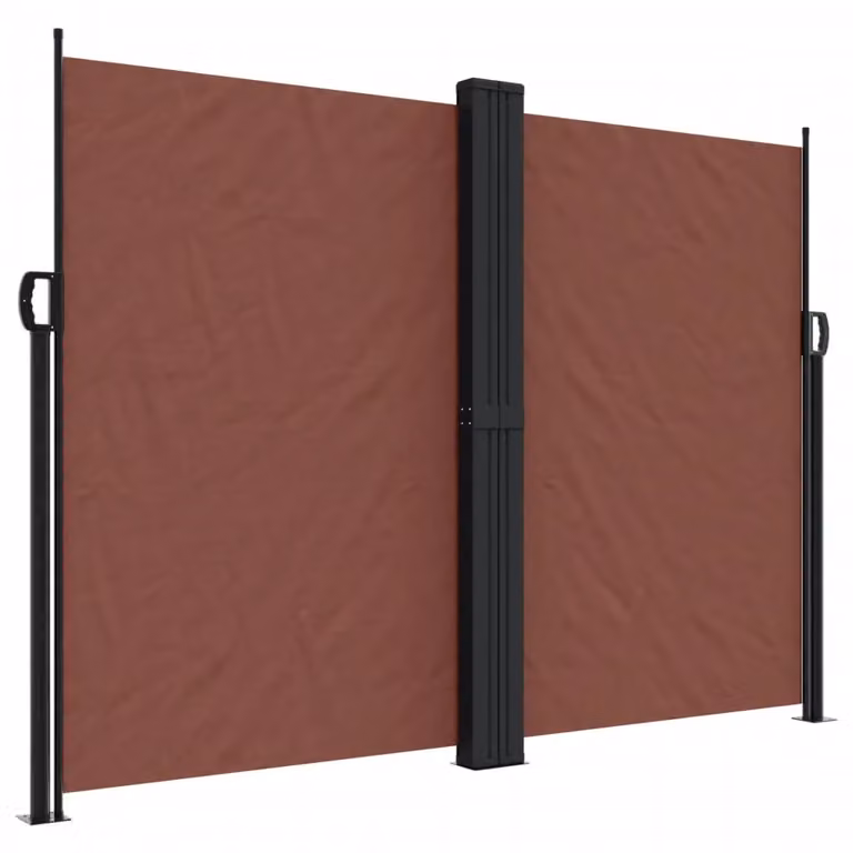 Berkfield Home Retractable Side Awning in Brown, W/H: 1200 x 180 cm