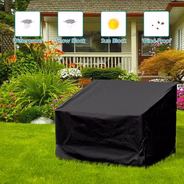 EONLION Black Outdoor Furniture Cover Protector for Patio, W/D/H: 125 x 125 x 75 cm