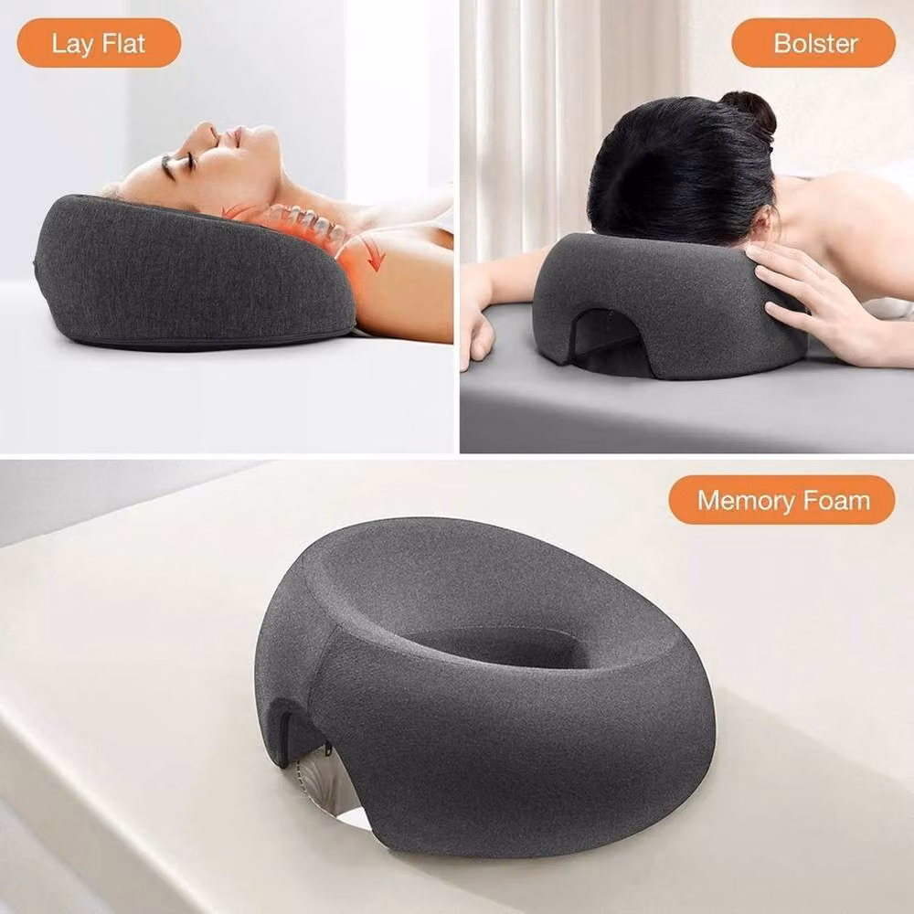 NESTLUNE Contoured Massage Table Headrest Pillow and Face Down Cradle Cushion in Dark Grey – 5