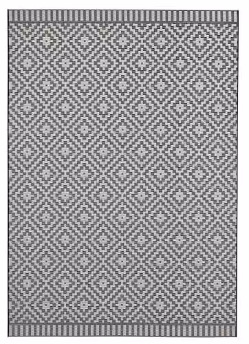 Hanse Home Breeze Indoor & Outdoor Woven Rug in Beige and Dark Grey, W/D: 120 x 170 cm – 3