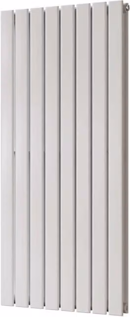 Typhoon White Vertical Double Panel Steel Radiator, H: 120 cm, W: 5.44 cm