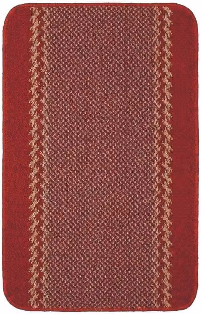 THE RUGS Red Washable Bordered Floor Mat for Kitchen and Hallway, W: 80 cm, D: 50 cm – 1