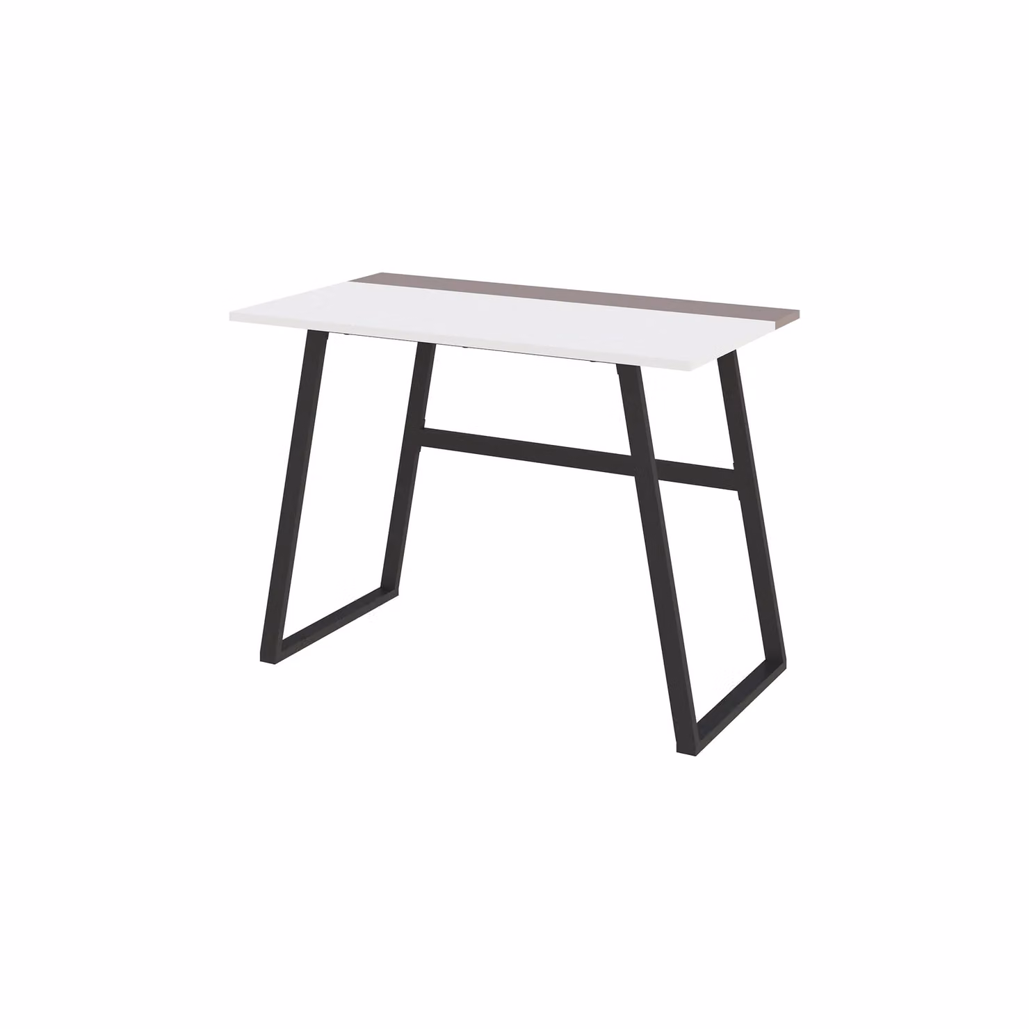Decortie Kemre Compact Rectangular Writing Desk with Black Metal Legs in White or Black – 2
