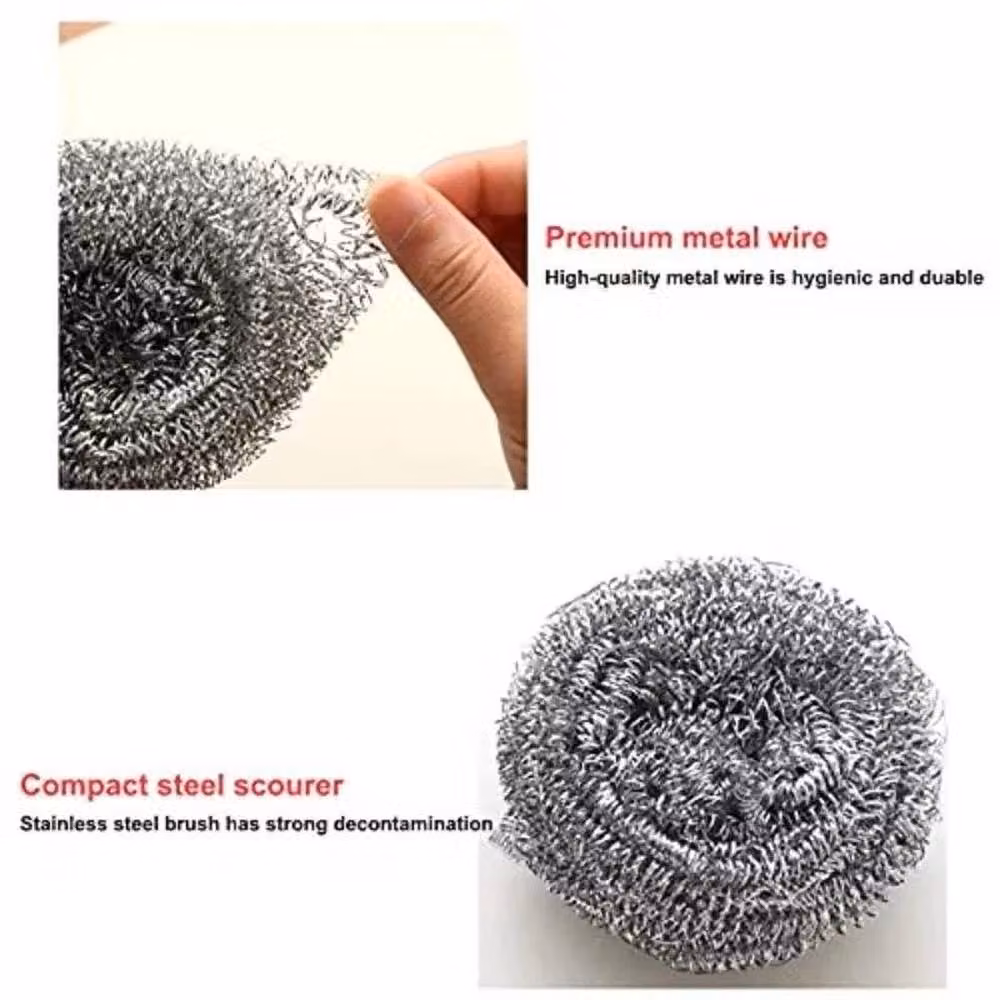 EONLION Stainless Steel Kitchen Scourers, 16 Pieces, Silver – 4