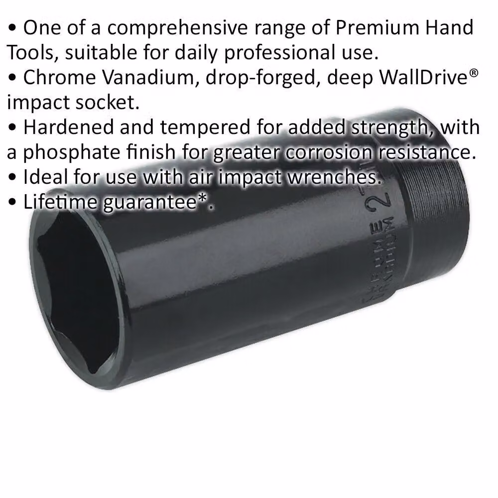 Loops 27mm Forged Deep Impact Socket, 1/2 Inch Sq Drive, Chrome Vanadium, Black – 2
