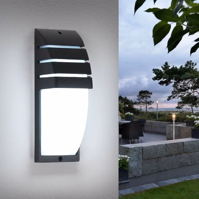 COMELY 12W LED Outdoor Wall Light, Black Aluminium IP65 Waterproof Up and Down Modern Garden Light