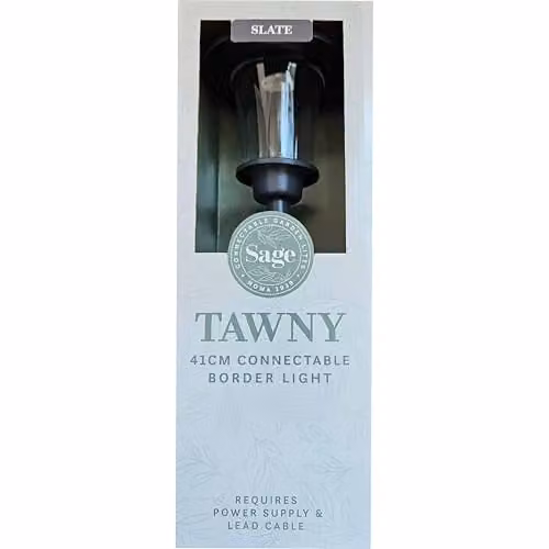 Noma Sage Tawny Slate Add-A-Long Border Light in Grey and White with Warm White Glow