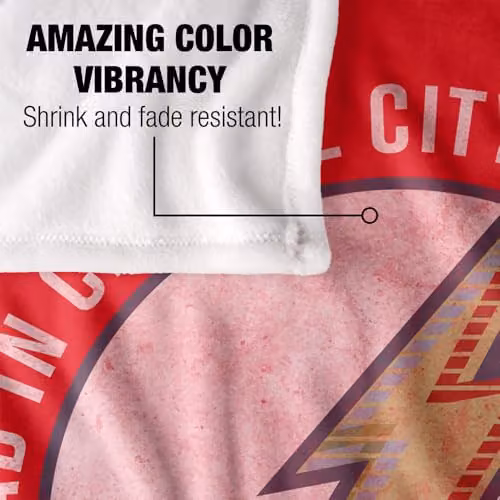 LOGOVISION The Flash Super Soft Fleece Throw Blanket, Multicolour, W: 152 cm, D: 127 cm – 3