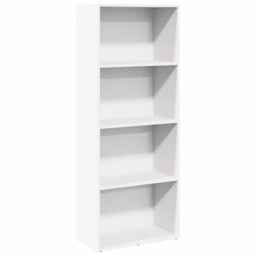 vidaXL Modern White MDF Bookcase with Back Panel, W: 60 cm, D: 30 cm, H: 152 cm
