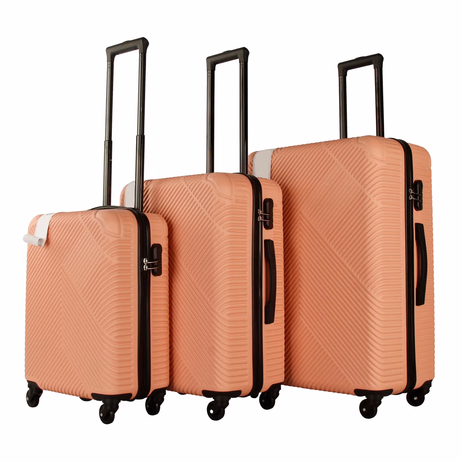Neo 3 Piece Hard Shell Luggage Suitcase Set in Pink – 5