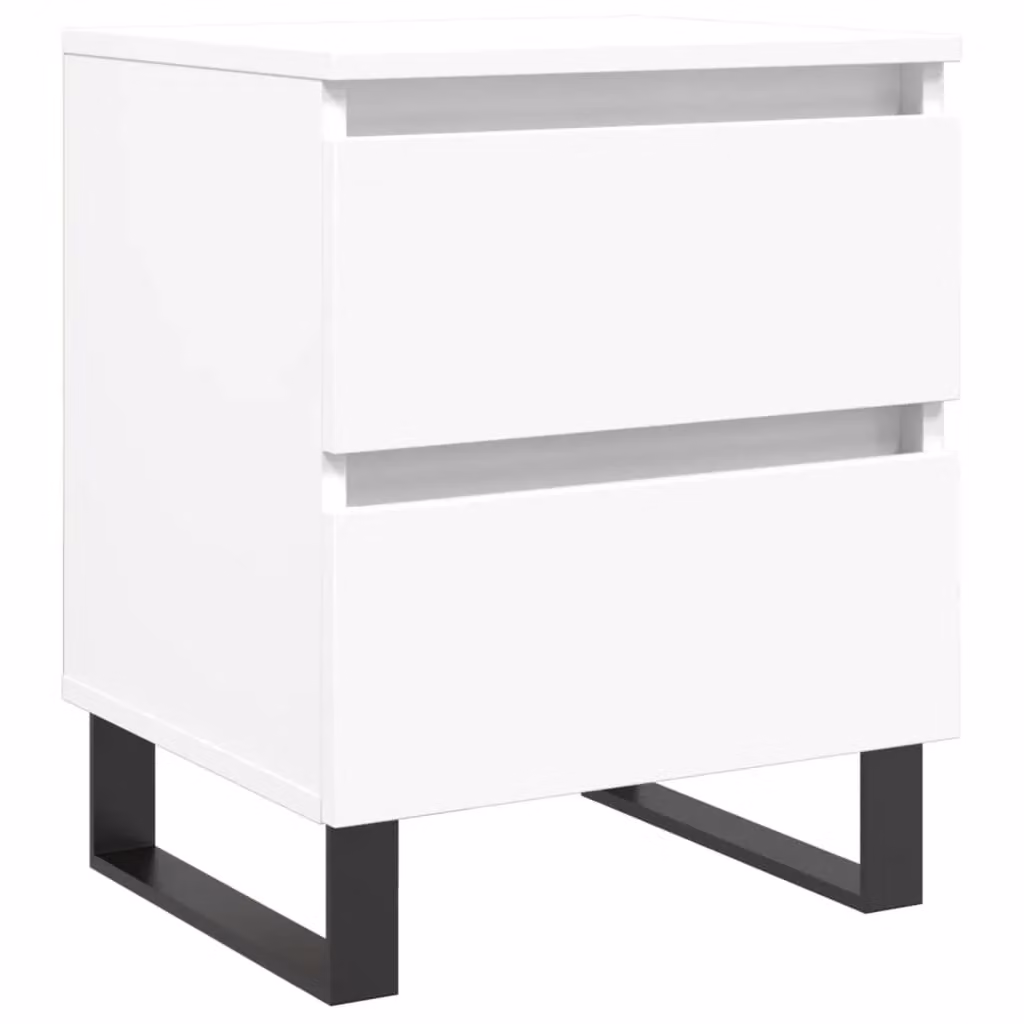 Berkfield Home White Bedside Cabinet in Engineered Wood W/D/H: 40 x 35 x 50 cm – 2