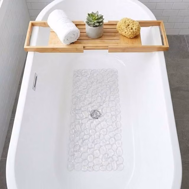 Garden Greatness Transparent Anti-Slip Pebble Effect Bath Mat