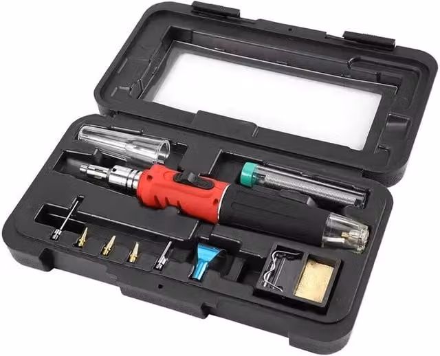 Kelvenix Cordless Auto Ignition Butane Gas Soldering Iron Kit in Black – 1