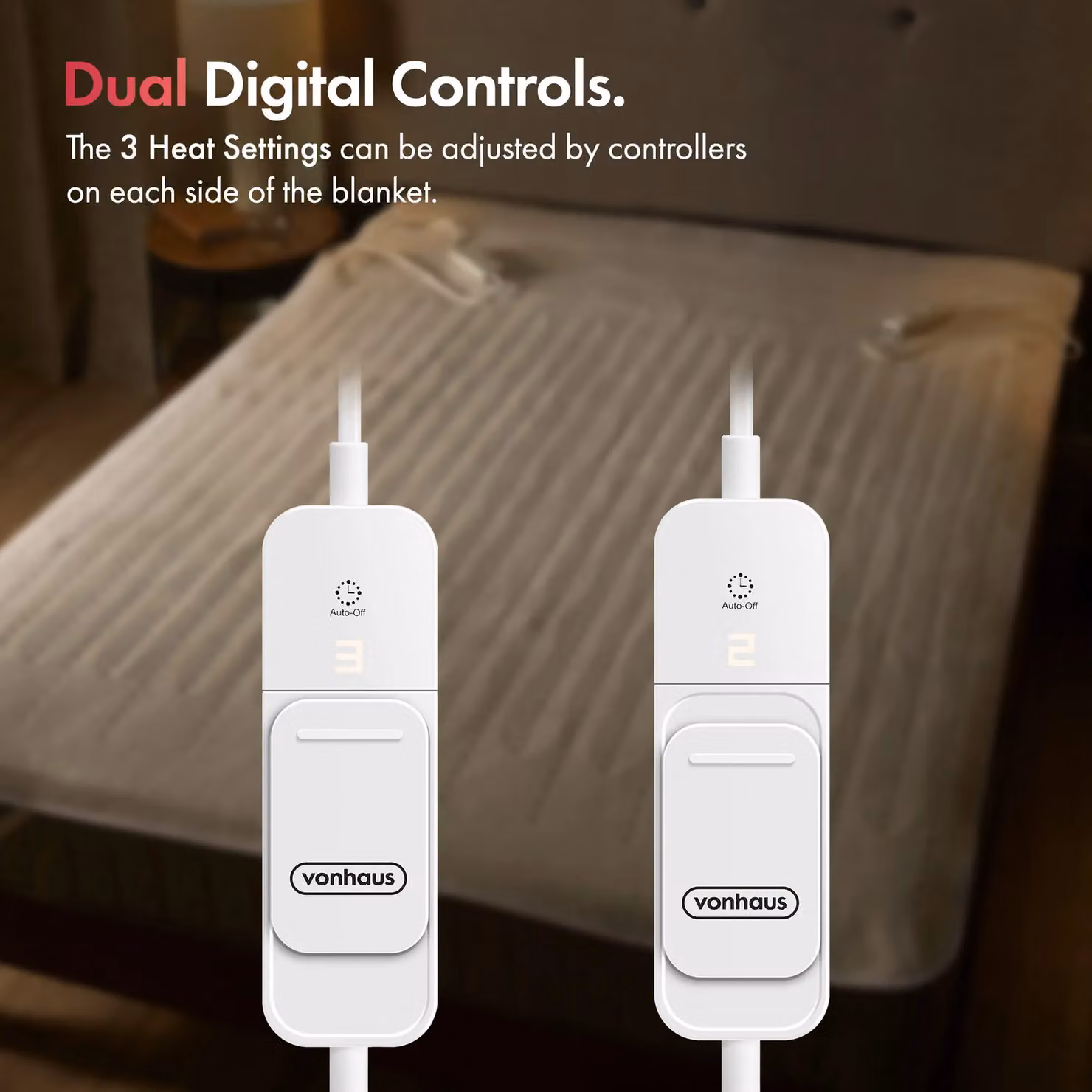 VonHaus Double Electric Blanket in White, 140 x 200 cm – 4