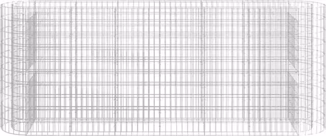 Berkfield Home Silver Galvanised Steel Gabion Raised Bed, W: 260 cm, D: 50 cm, H: 100 cm – 1