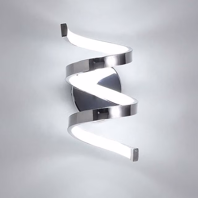 COMELY 18W Modern LED Up and Down Wall Light in Silver with 6000K Cool White Light
