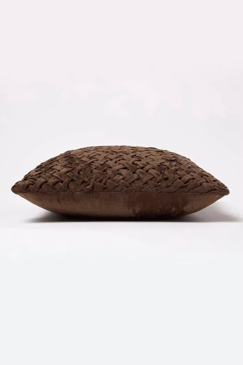 Homescapes Sofia Brown Pleated Cotton Velvet Square Cushion W/D/H: 45 x 45 x 45 cm – 2