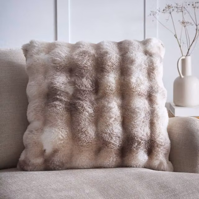 Portfolio Home Oslo Filled Square Cushion in Taupe, 55 x 55 cm