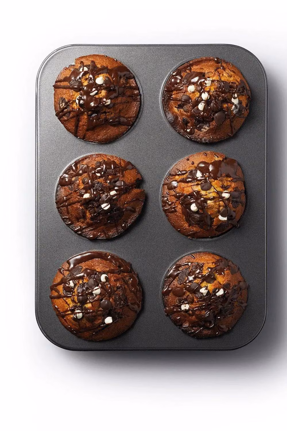 MasterClass Non-Stick 6 Hole Deep Muffin Tray in Grey Carbon Steel, W: 35 cm, D: 26 cm – 3
