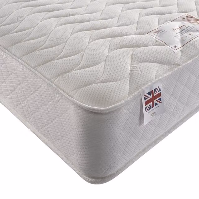 Somnior Hybrid Memory Foam Mattress in White, Medium Feel, W/D/H: 120 x 200 x 20 cm