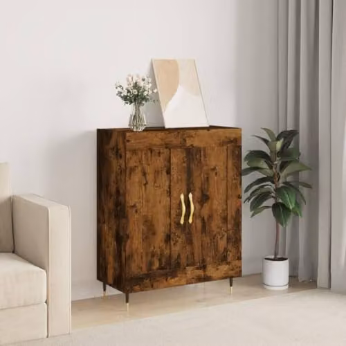 vidaXL Classic Sideboard in Smoked Oak, Brown Engineered Wood, W/D/H: 69.5 x 34 x 90 cm – 2
